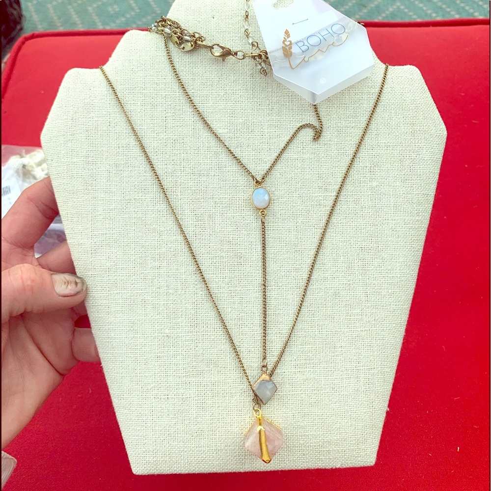Multi-Tiered Antique Gold Necklace NWT